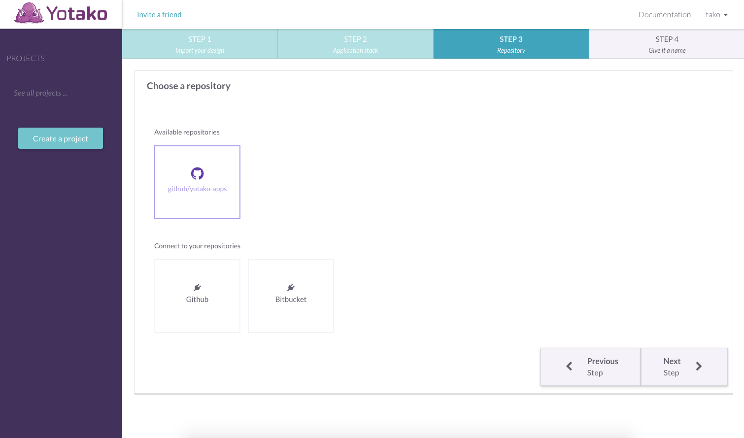 Tako_Choose-a-repository