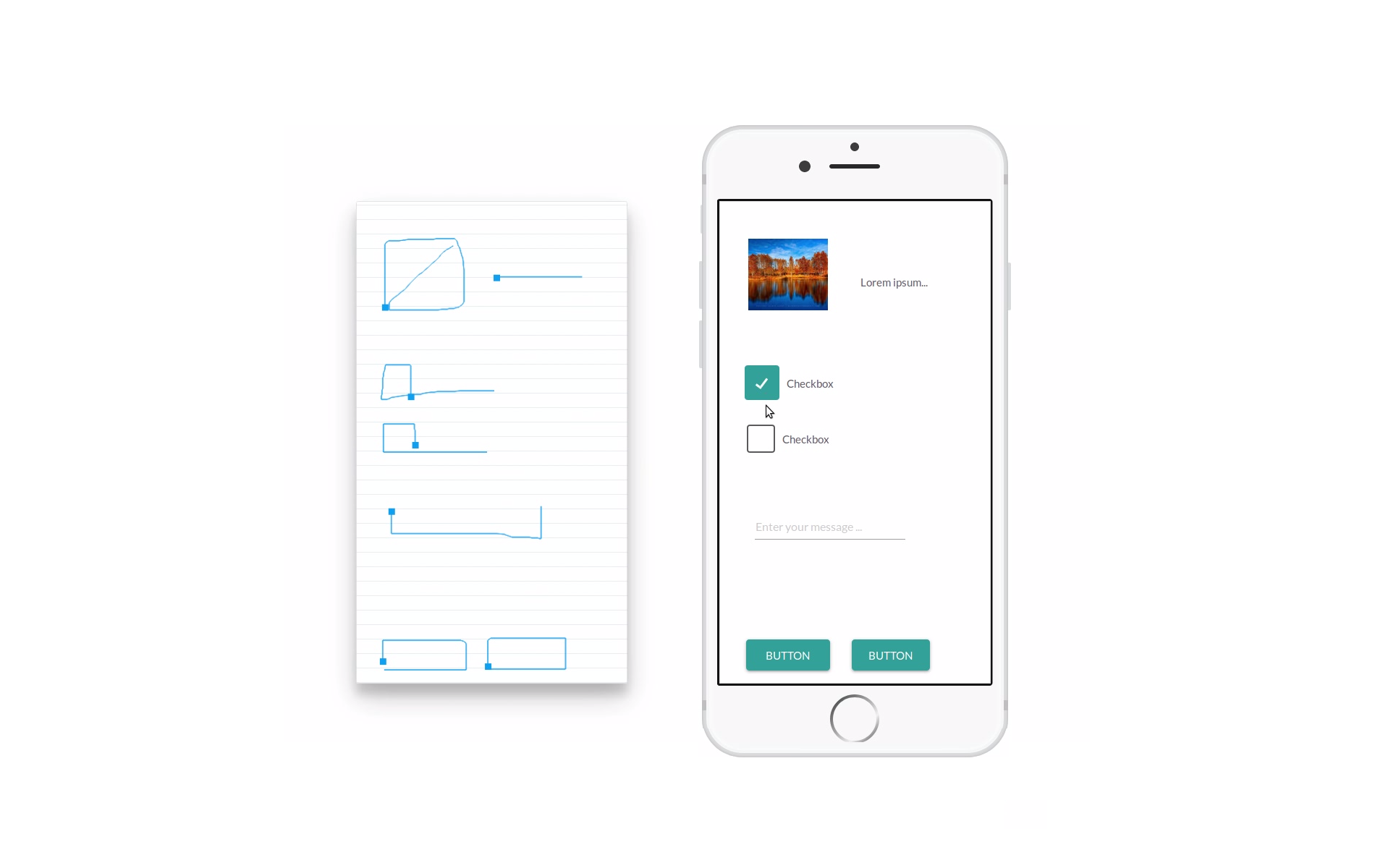 Create mobile apps and websites from paper in real-time